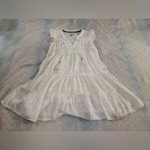 Knox Rose White Sleeveless Ruffled Dress